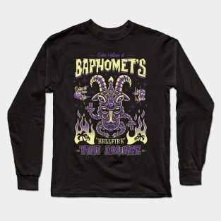 Baphomet - Hellfire Tiki Lounge - Occult - Surfing Long Sleeve T-Shirt